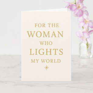 Carte Elegant Christmas Card for Mom - Light of My World