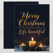 Carte Elegant Christmas Compliment Hand Lettered Art (Devant / Derrière)