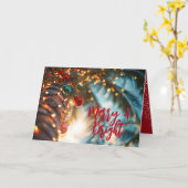 Carte Elegant Christmas Palm Tree Holiday (Fleur jaune)