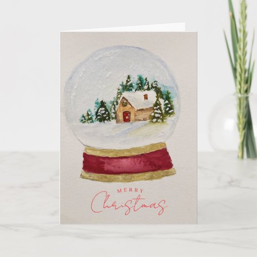 Carte Elegant Christmas Snow Globe Greeting Card (Devant)