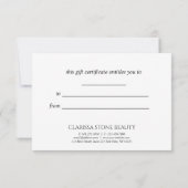 Carte Elégant ciseaux d'or rose moderne coiffeur (Dos)