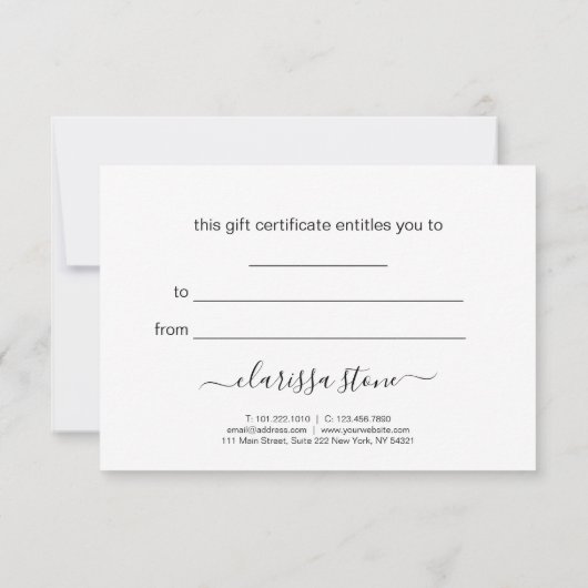 Carte Elégant ciseaux d'or rose moderne coiffeur (Dos)