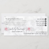 Carte Elégant ciseaux en marbre doré & coiffeuse (Dos)