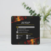 Carte Elegant Classic Modern Trendy Pattern #903 Wedding (Debout devant)