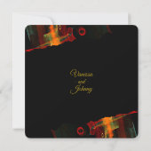 Carte Elegant Classic Modern Trendy Pattern #903 Wedding (Dos)