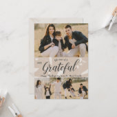 Carte Elégant classique automne Thanksgiving personnalis (Devant/Arrière en situation)