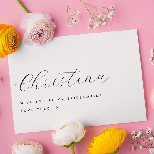 Carte Élégant Classique Simple Serez-Vous À Moi ?