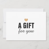 Carte Élégant Coeur Or Propre Faux (Devant)