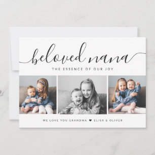 Carte Elégant Collage Photo Bien-aimée Nana Mothers Day