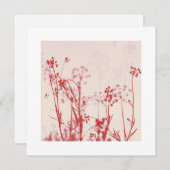 Carte Elégant Coral rouge Floral Meilleurs voeux pour Ma (Devant / Derrière)