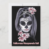 Carte élégant crâne à sucre halloween cinco de mayo (Devant)