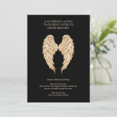 Carte Elegant Cream Delicate Angels Wings Design (Debout devant)