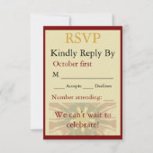 Carte Elegant Crimson and Cream Starburst Design Traditi (Devant)