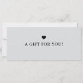 Carte Elegant Custom Gray Business Gift Certificate (Dos)
