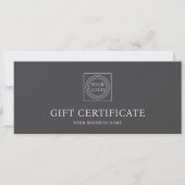 Carte Elegant Custom Logo Gift Certificate Off-white (Devant)