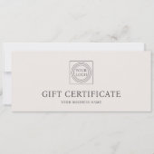 Carte Elegant Custom Logo Gift Certificate Voucher (Devant)