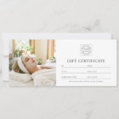 Carte Elegant Custom Photo Logo Gift Certificate Chic (Devant)