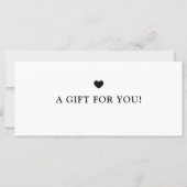 Carte Elegant Custom White Business Gift Certificate (Dos)