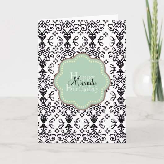 Carte Elegant Damask (Devant)