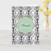 Carte Elegant Damask (Fleur jaune)