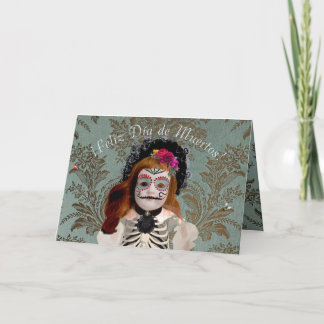 Carte Elégant Día de Muertos Card (texte anglais intérie