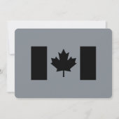 Carte Élégant drapeau canadien en noir (Devant)