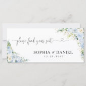 Carte Elegant Dusty Blue Wedding Head Table Sign (Devant)
