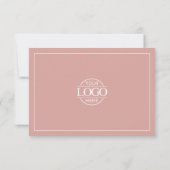 Carte Elegant Dusty Rose Business Gift Certificate Logo (Dos)