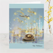 Carte Elegant Easter Folded Greeting Card (Fleur jaune)