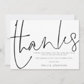 Carte Élégant écriture manuscrite Script Merci Merci pho (Devant)