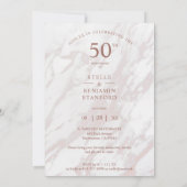 Carte Élégant effet de marbre rose Trois photos Collage (Dos)