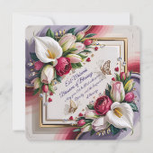 Carte Elegant Eid Al Adha Greeting Card with White Calla (Devant)