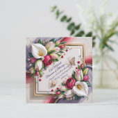 Carte Elegant Eid Al Adha Greeting Card with White Calla (Debout devant)