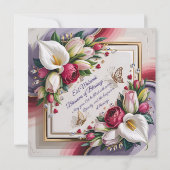 Carte Elegant Eid Al Adha Greeting Card with White Calla (Dos)