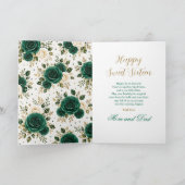 Carte Élégant Émeraude Sweet 16 (Intérieur)