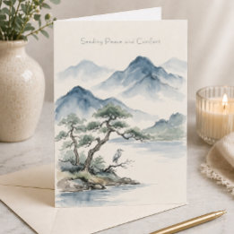 Carte Élégant Envoi de Paix et de Confort Sympathie
