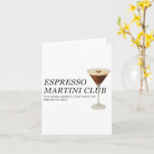 Carte Elégant Espresso Martini Drôle Citation (Fleur jaune)