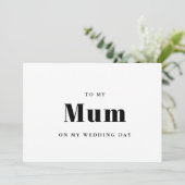 Carte Élégant et tendance Pour ma mère le jour de mon ma (Debout devant)