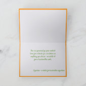 Carte Elégant été rose Flamant rose Palm Tree Salutation (Intérieur)