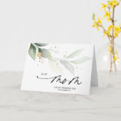 Carte Elégant Eucalyptus à ma mère le jour de mon mariag (Fleur jaune)