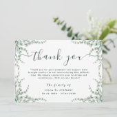 Carte Elégant Eucalyptus Moderne Funérailles Merci Note (Debout devant)