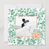 Carte Élégant Eucalyptus Vert Fleur Mariée (Devant)