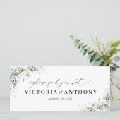Carte Elegant Eucalyptus Wedding Head Table Sign (Debout devant)