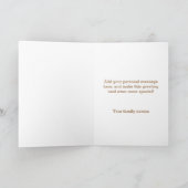 Carte Elégant Faux BronzeFrame Family Photo Collage (Intérieur)