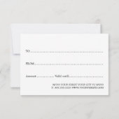 Carte Elégant Faux Gold Stripe Blanc Beauté géométrique (Dos)