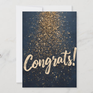Carte Élégant "Félicitations !" Salutation avec Golden C