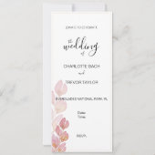 Carte Elégant Flamant rose Aquarelle, Or Et Rose (Dos)