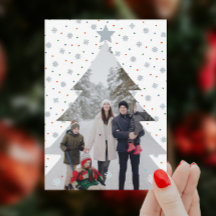 Élégant flocon de neige photo arbre de Noël