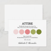 Carte Elegant Floral Botanical Rose Pink Wedding (Devant / Derrière)