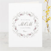 Carte Élégant Floral Botanique anniversaire maman (Fleur jaune)